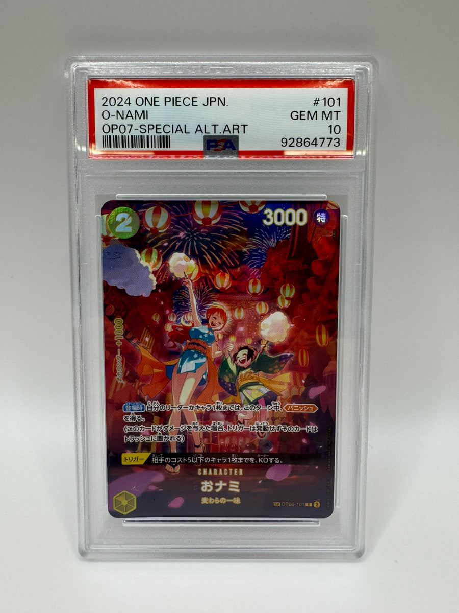 PSA 10 ONami SP OP07 OP06-101 500 Years In The Future nami ONE