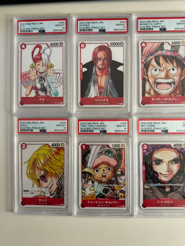 PSA 9 10 One Piece Card Game Film Red Finale set 12