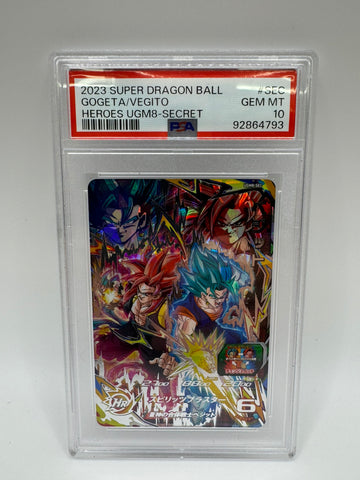 PSA10 Dragon Ball Heroes GOGETA/VEGITO UGM8-SEC