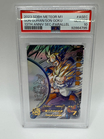 PSA 10 MM1 #ASEC Son Gohan & Son Goku  2023 Super Dragon Ball Heroes