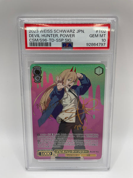 PSA10 Weiss Schwarz Devil Hunter Power Sign CSM/S96-T02SSP